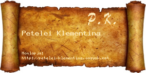 Petelei Klementina névjegykártya